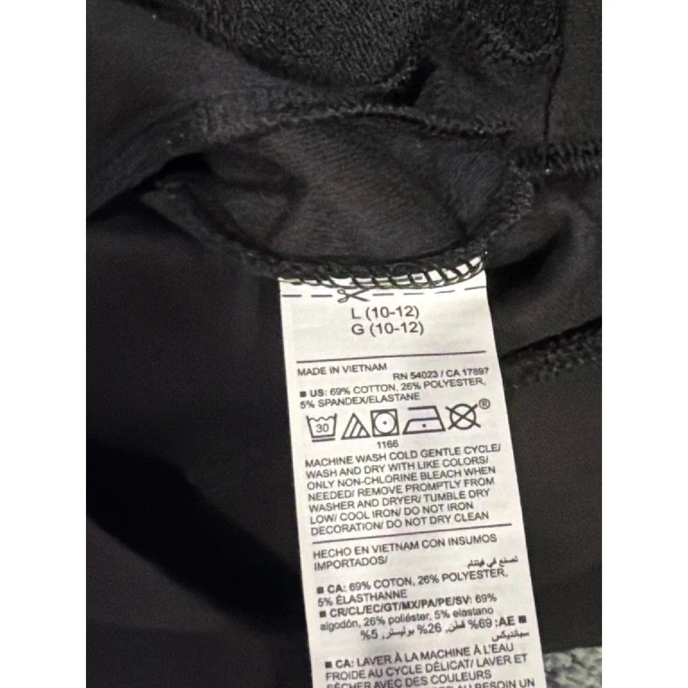 Old Navy Active Full Zip Hoodie Boys 10/12 Black Tech Fleece Sportswear EUC